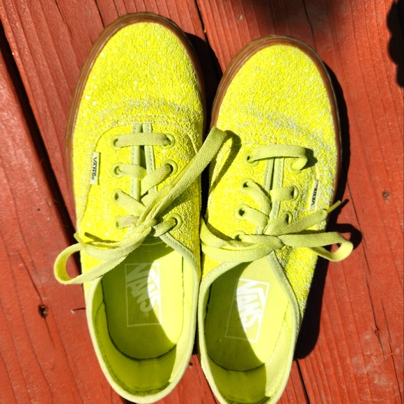 - - - Vans Ice Cream Sparkle Glitter Neon Green/Yellow shoes - Picture 8 of 8
